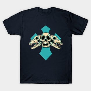 Vintage Skull - Blue Light T-Shirt